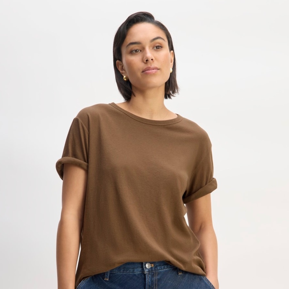 Everlane Air Tee in Cocoa, Size S